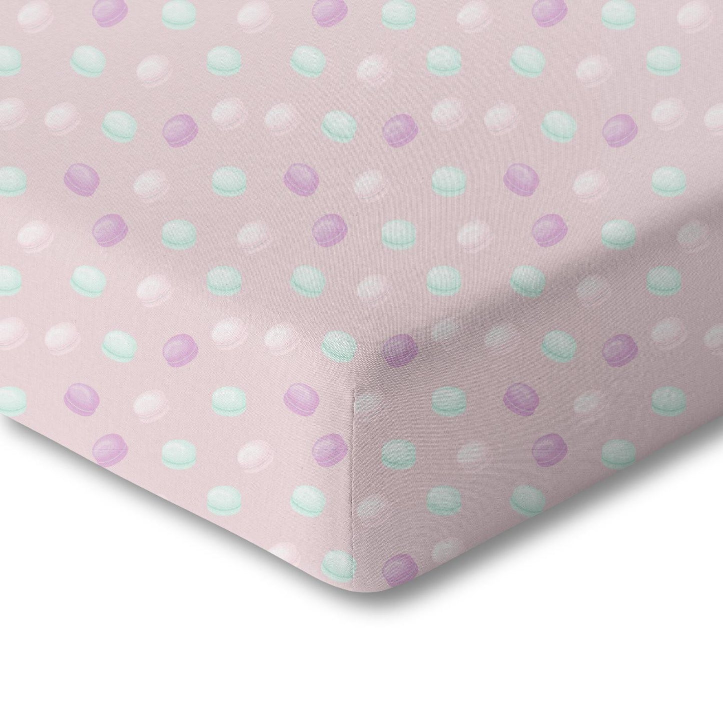 Norani Baby Organic Crib Sheet - Pink Macarons