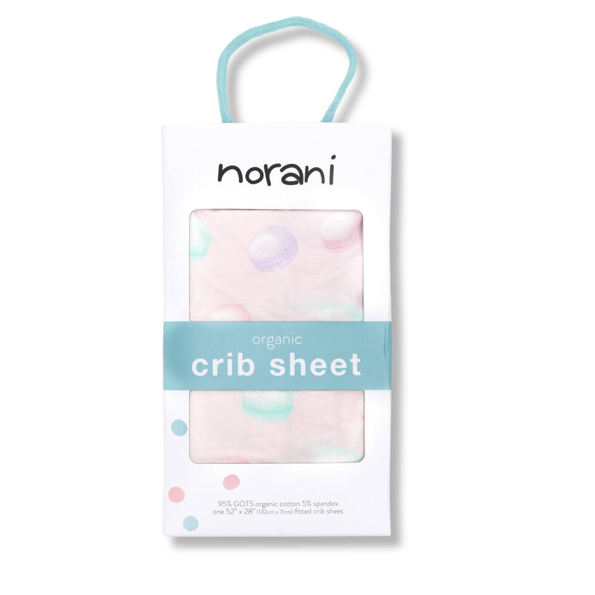 Norani Baby Organic Crib Sheet - Pink Macarons
