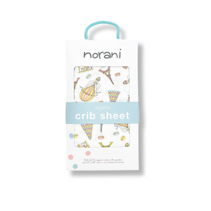 Norani Baby Crib Sheet- Paris