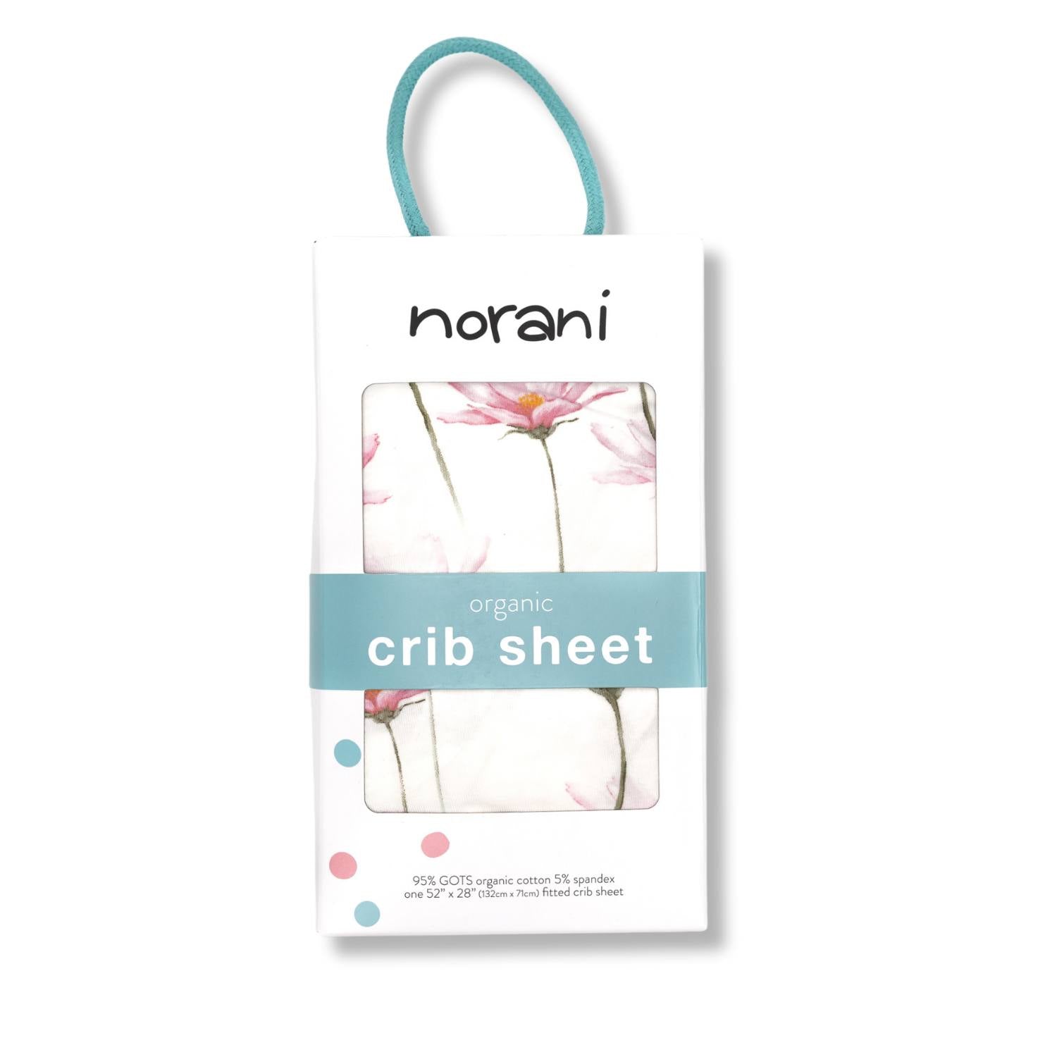 Norani Organic Crib Sheet - Pink Petals