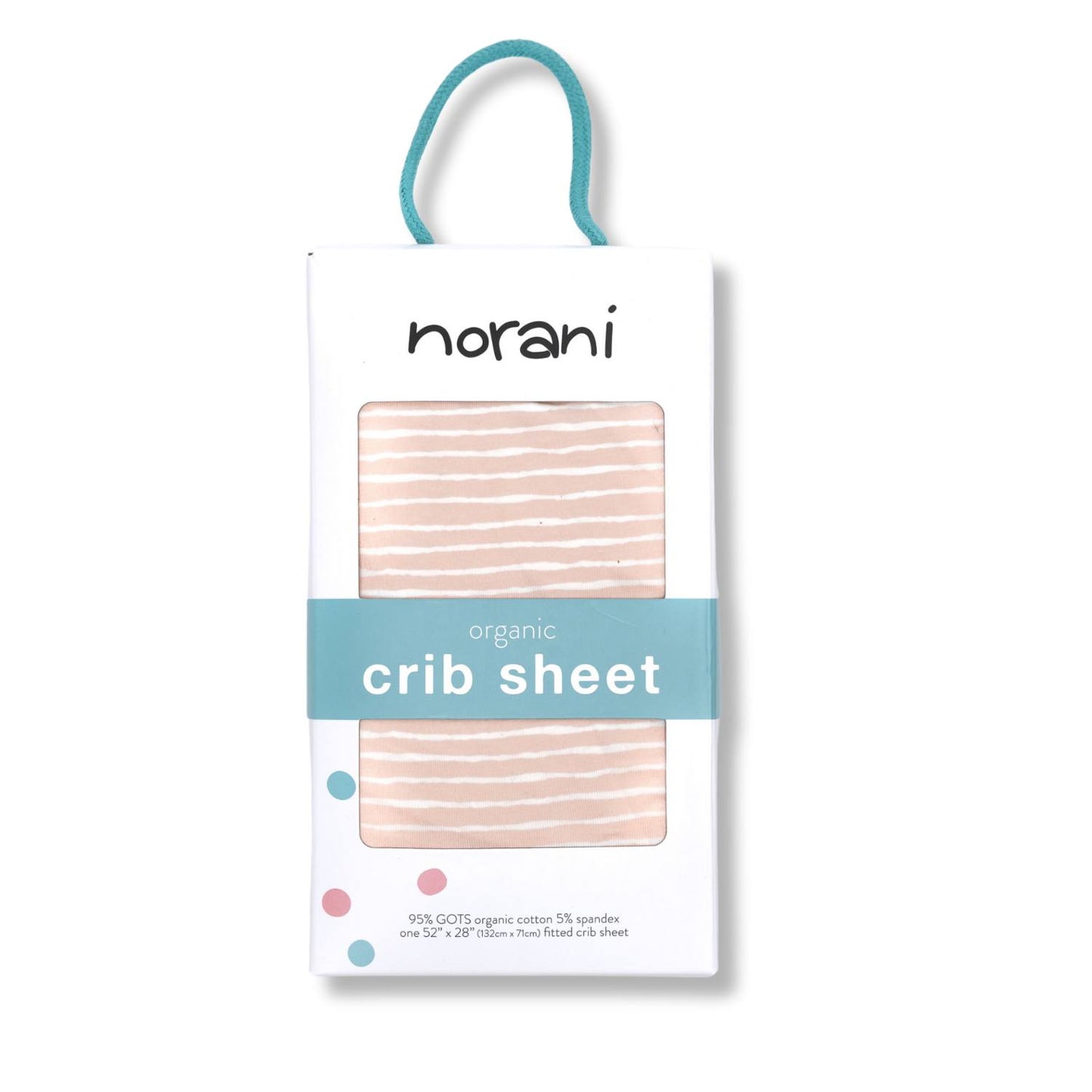 Norani Baby Organic Crib Sheet - Pink Stripes