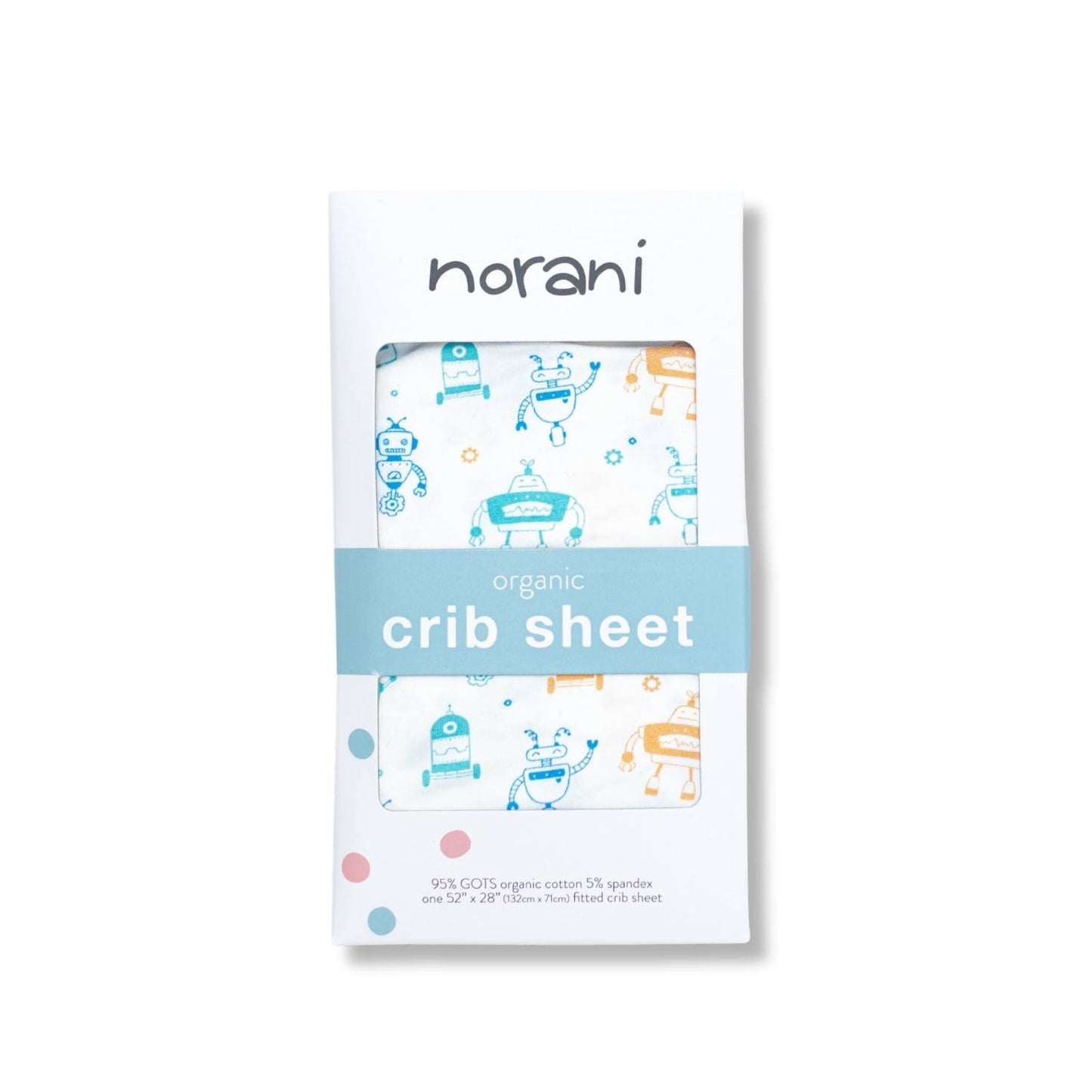 Norani Baby Crib Sheet- Robots