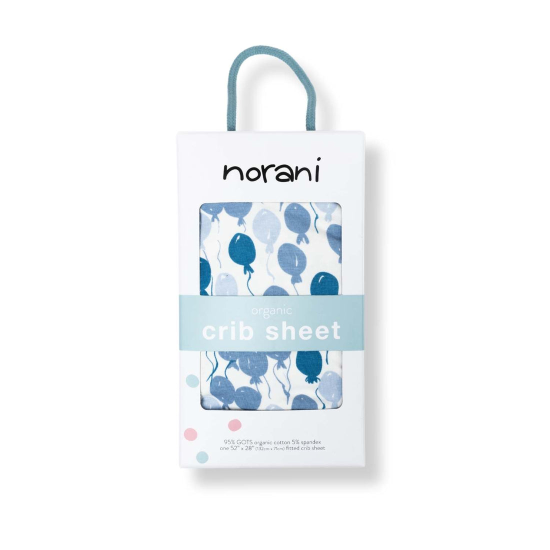 Norani Baby Crib Sheet in Blue Balloons