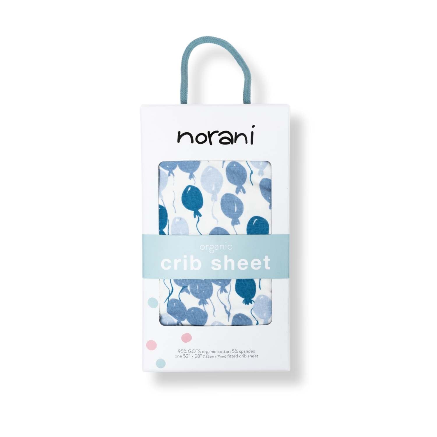 Norani Baby Crib Sheet in Blue Balloons