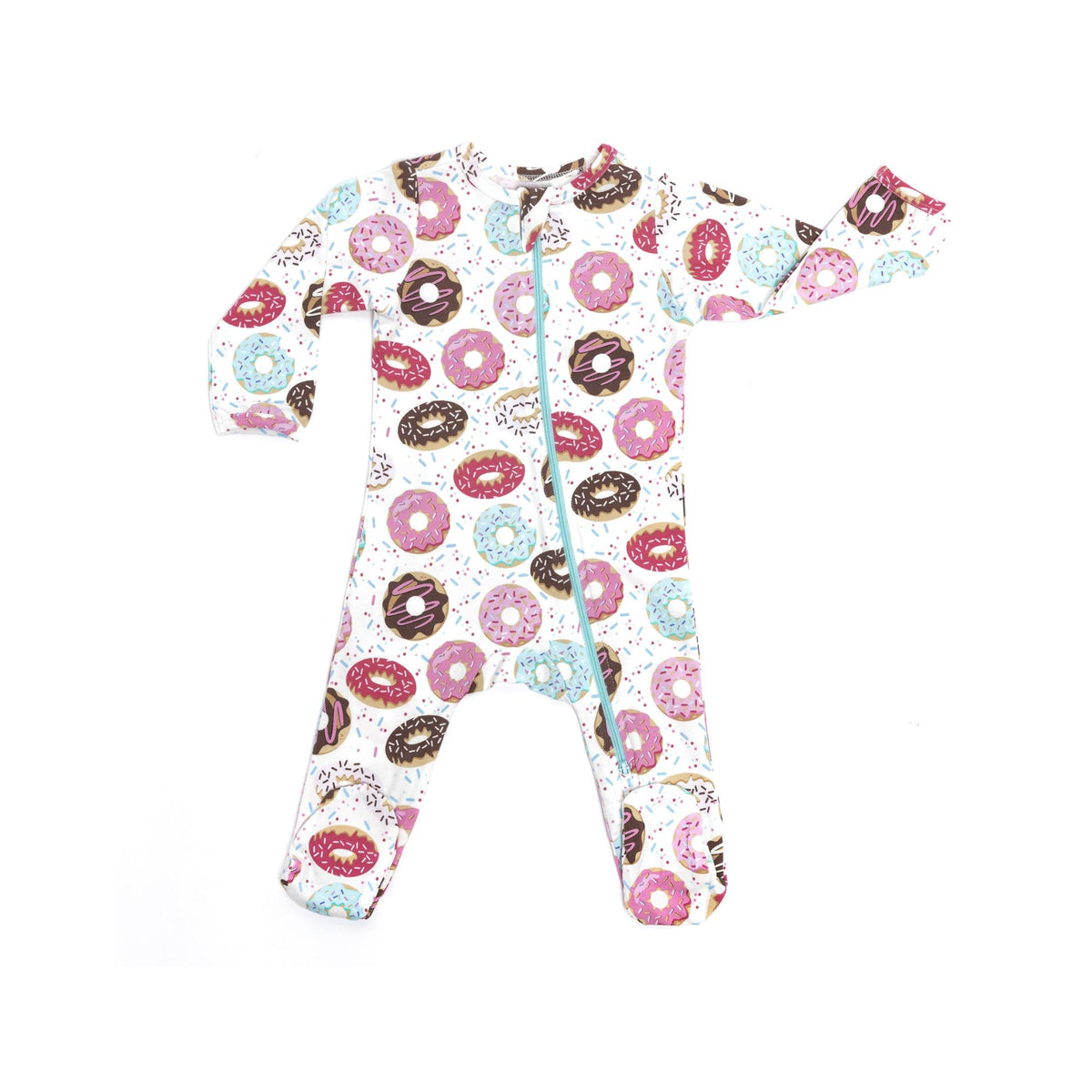 Norani Baby Footed Onesie in Colorful Donuts and Sprinkles