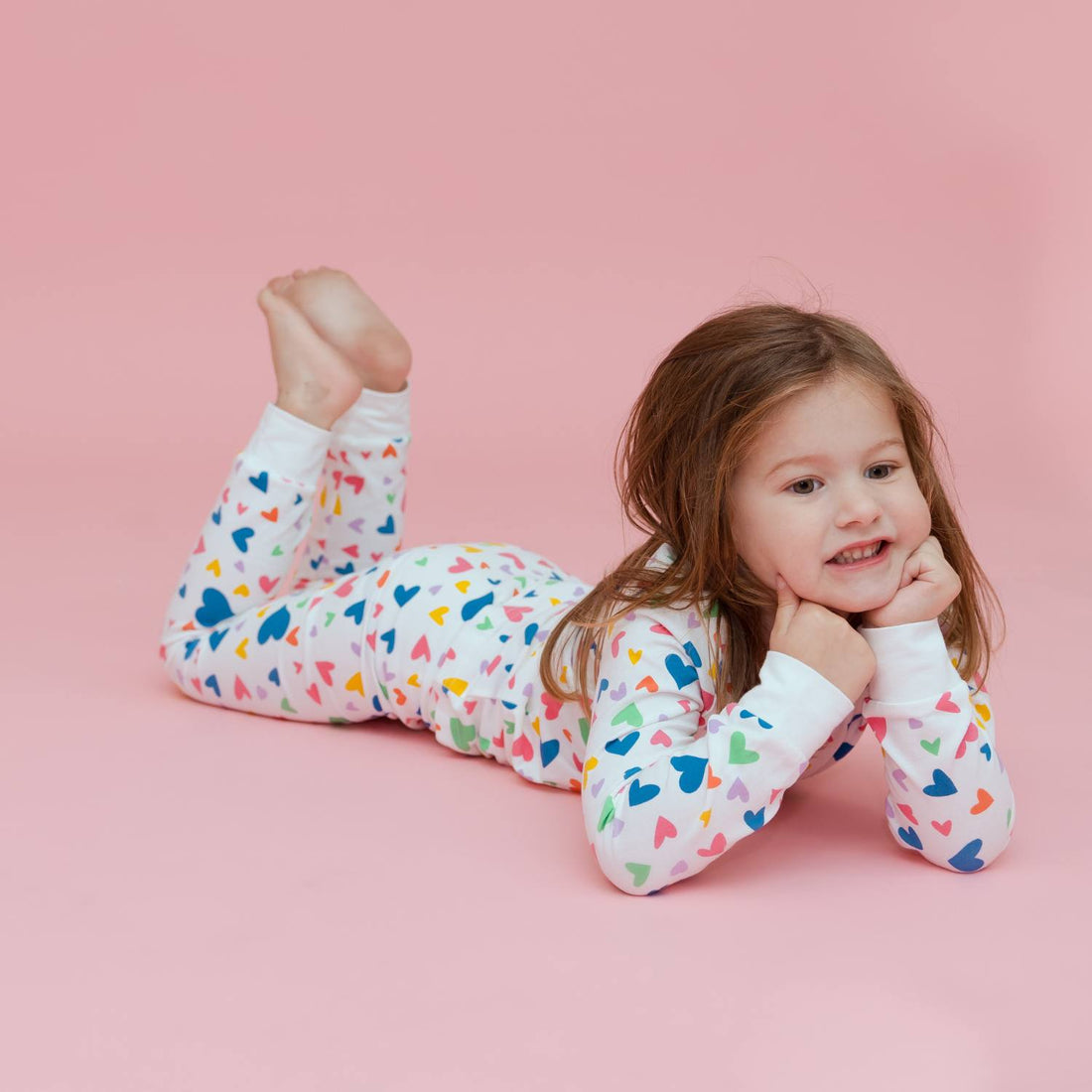 Norani Baby Super Soft Organic Kids Pajamas Colorful Hearts
