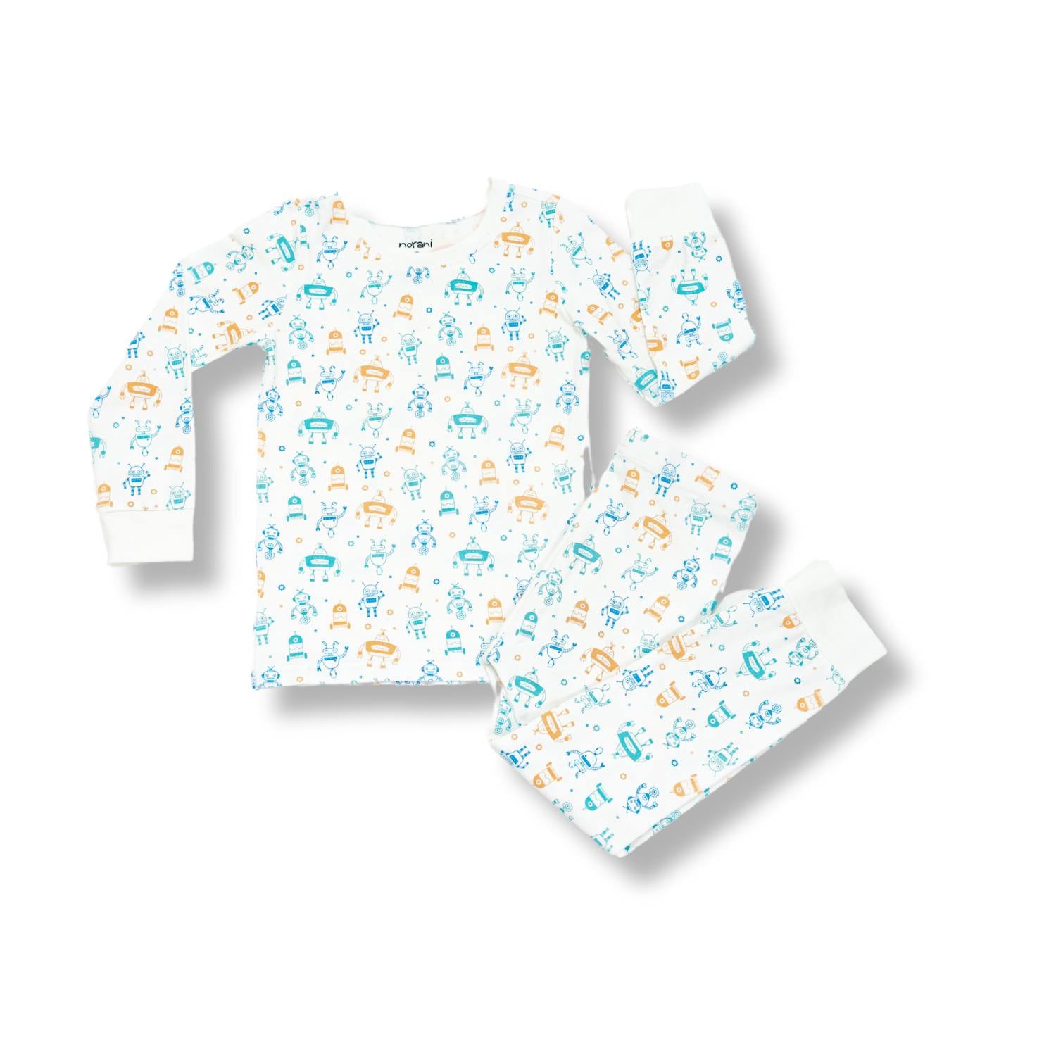 Norani Baby Super Soft Organic Kids Pajamas - Robots