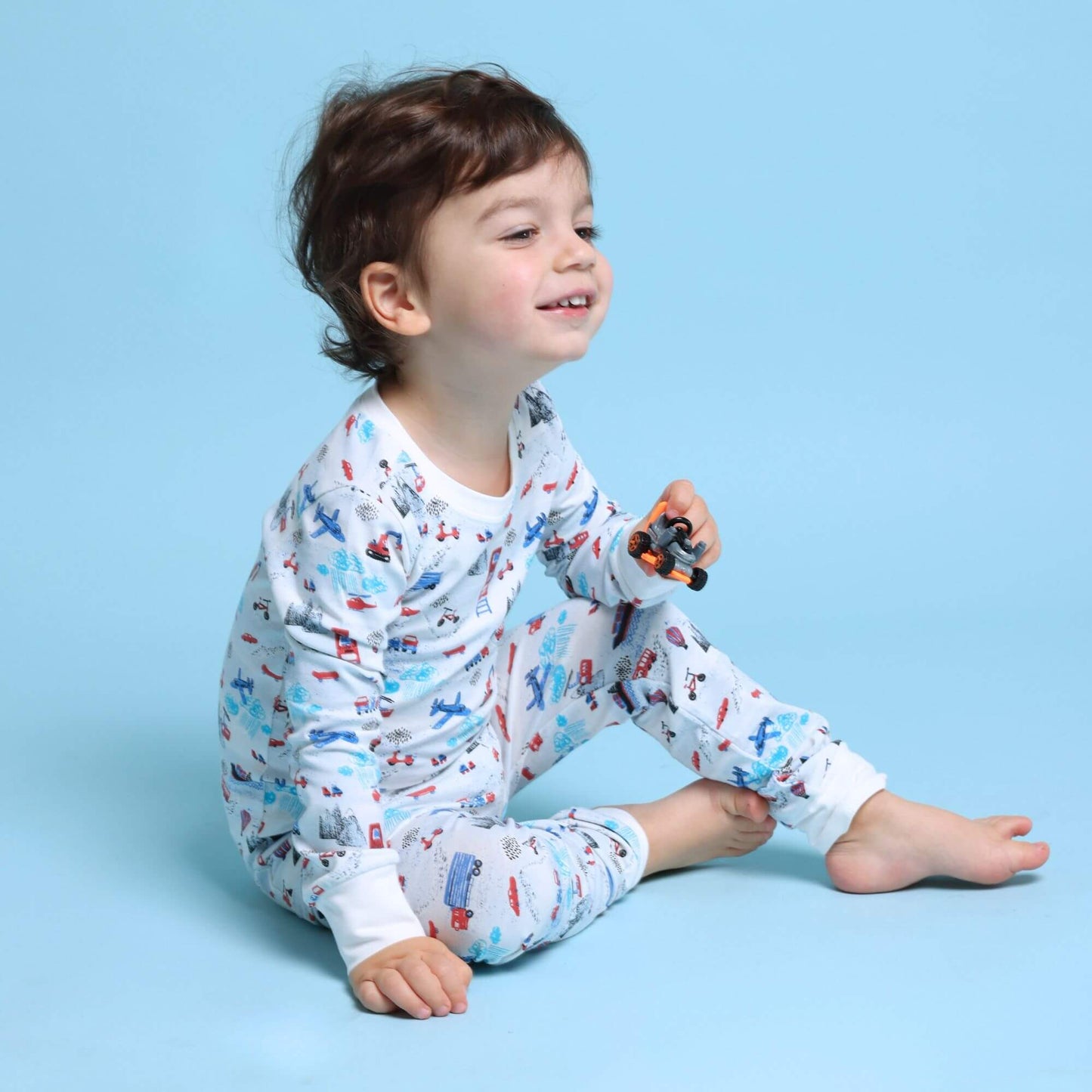 Norani Baby Organic Kids Pajamas - Transportation