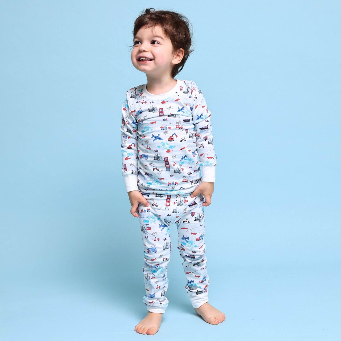 Norani Baby Organic Kids Pajamas - Transportation