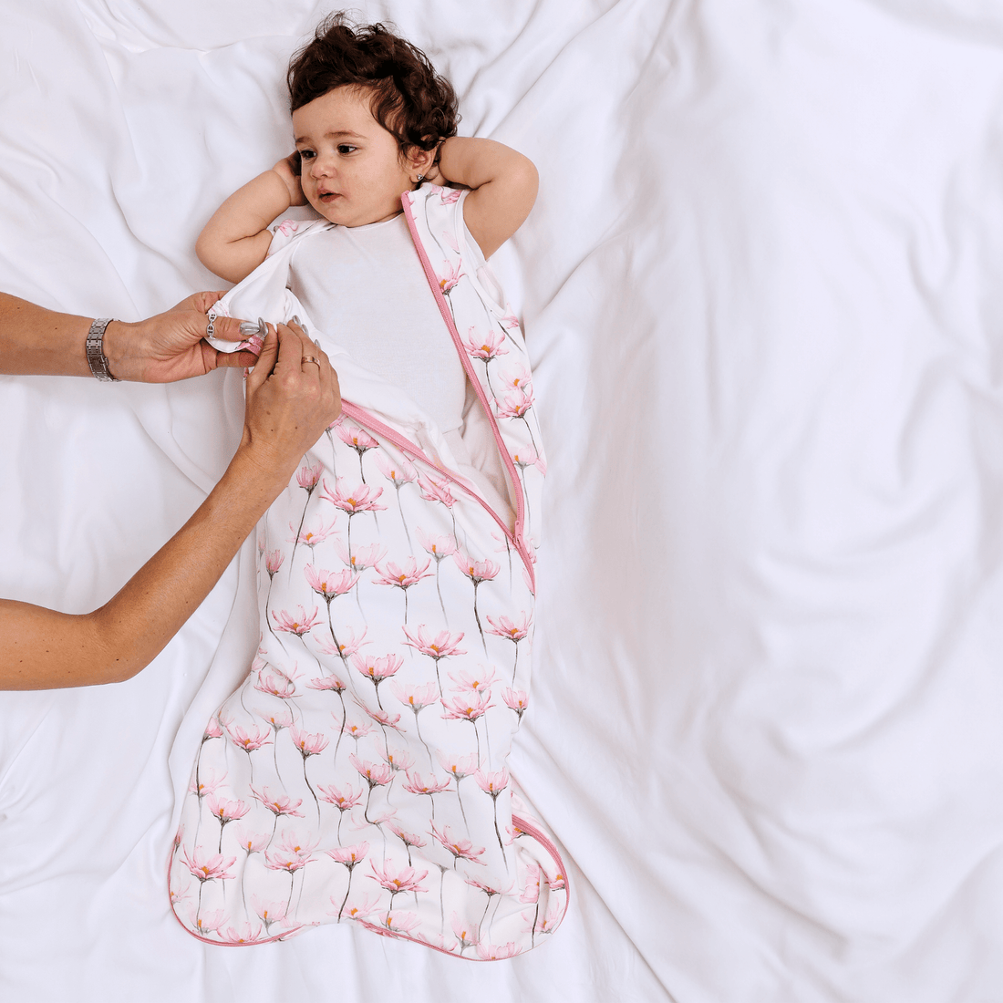 Norani Baby One & Done Sleep Sack - Pink Petals