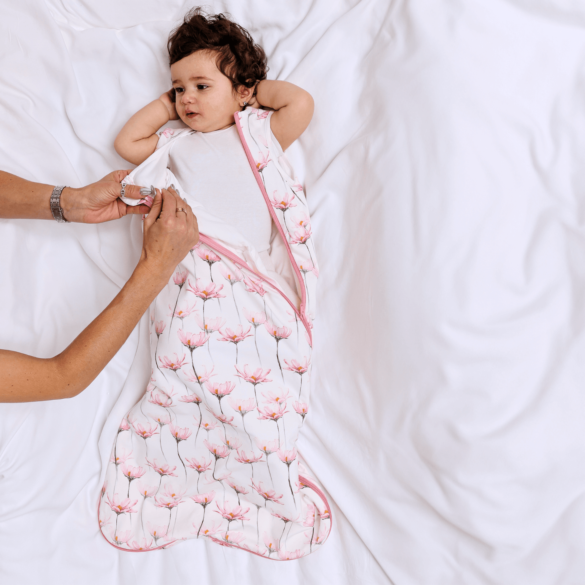 Norani Baby One & Done Sleep Sack - Pink Petals