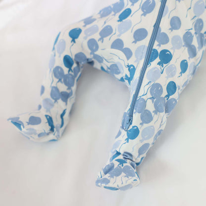 Norani Baby Organic Footie - Blue Balloons