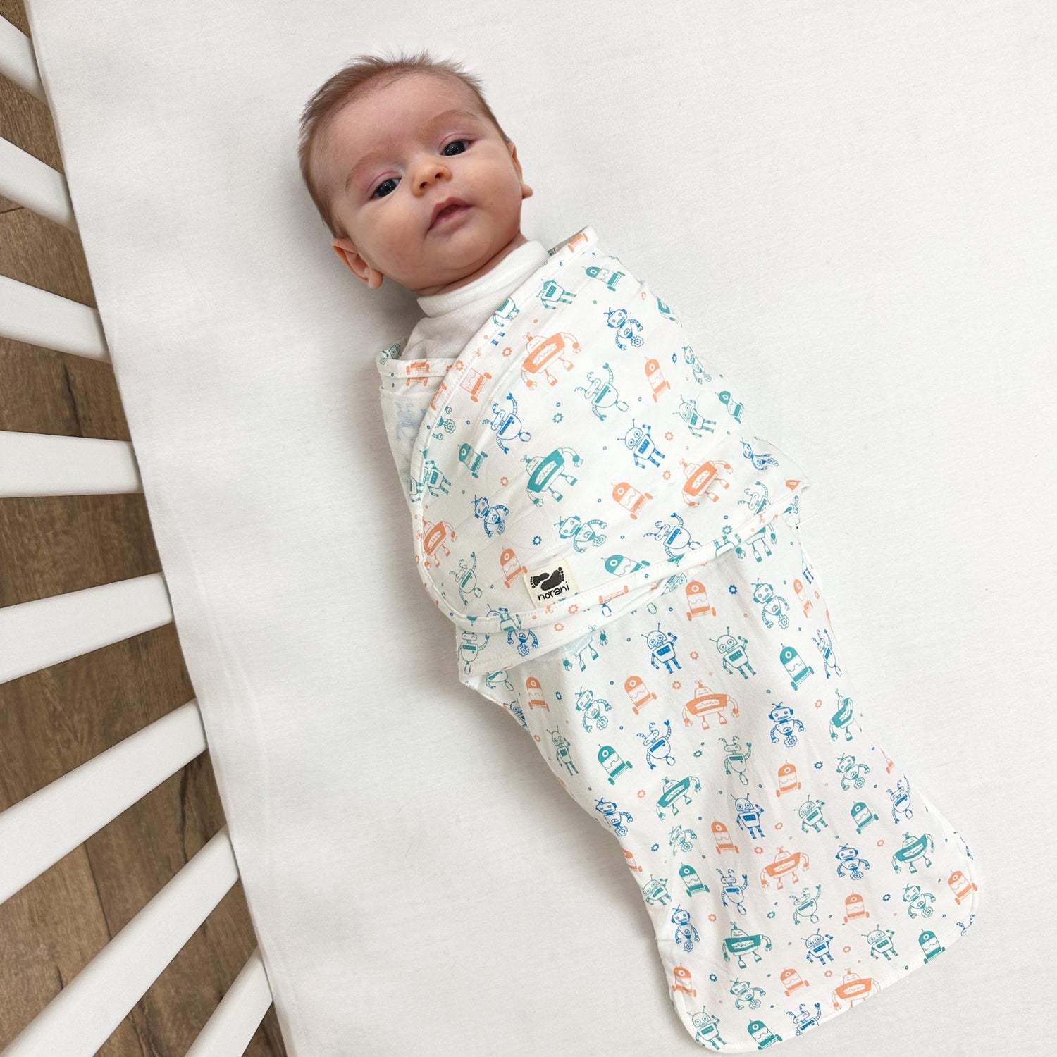 Norani Baby Snugababe Swaddle Pod in Robot print