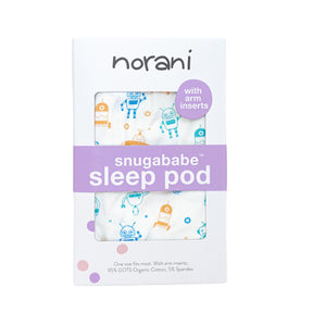 Norani Baby Snugababe Swaddle Pod in Robot print