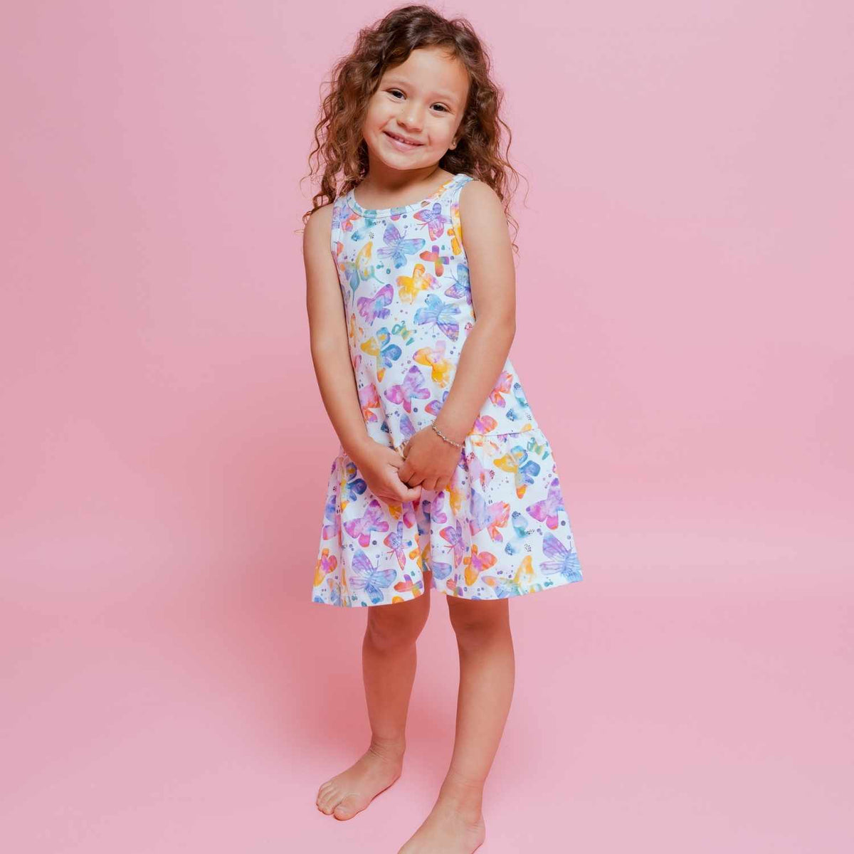 Norani Baby Butterfly Dress With Biker Shorts