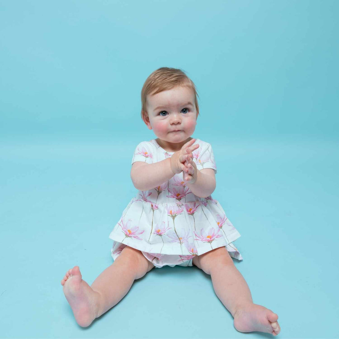 Pink Petals Layered Dress with Bloomers Norani Baby Pink Petals Layered Dress with Bloomers Norani Baby