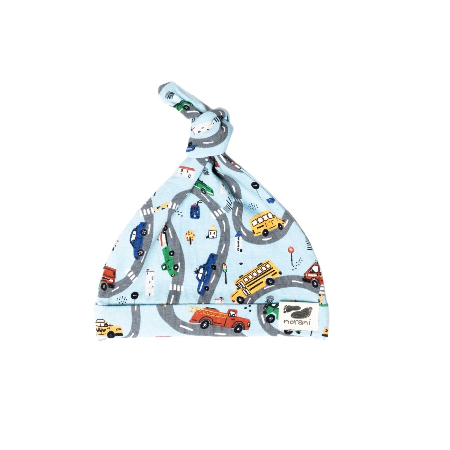 Organic Baby Beanie - Cars - Norani Baby