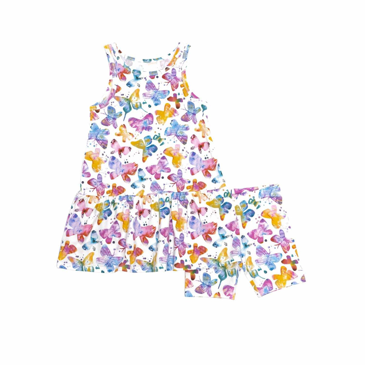 Norani Baby Butterfly Dress With Biker Shorts