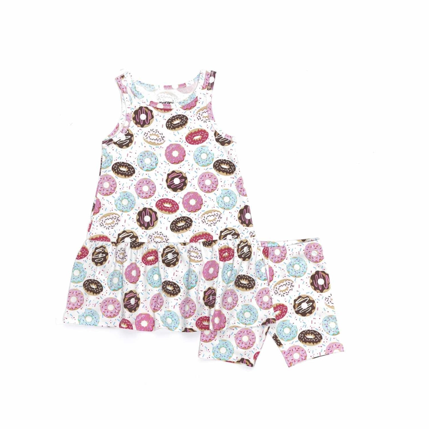 Norani Baby Donuts Drop Waist Dress with Biker Shorts