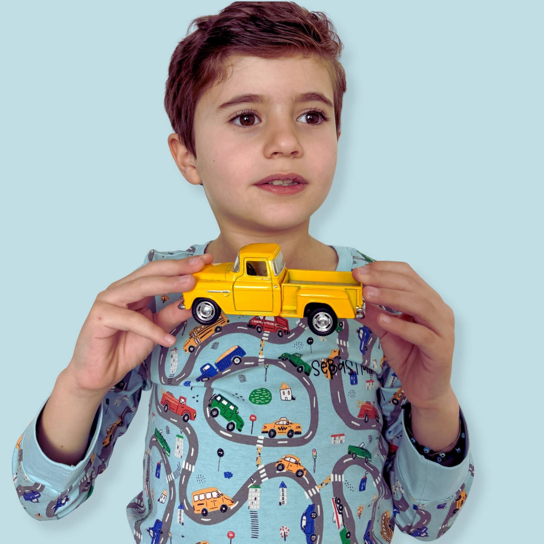 Norani Baby Pajamas in Car print