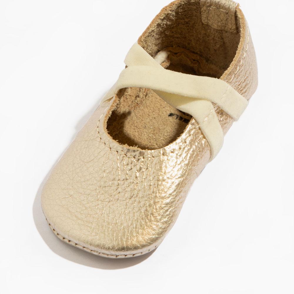 Platinum Ballet Slipper Baby Shoe - Norani Baby