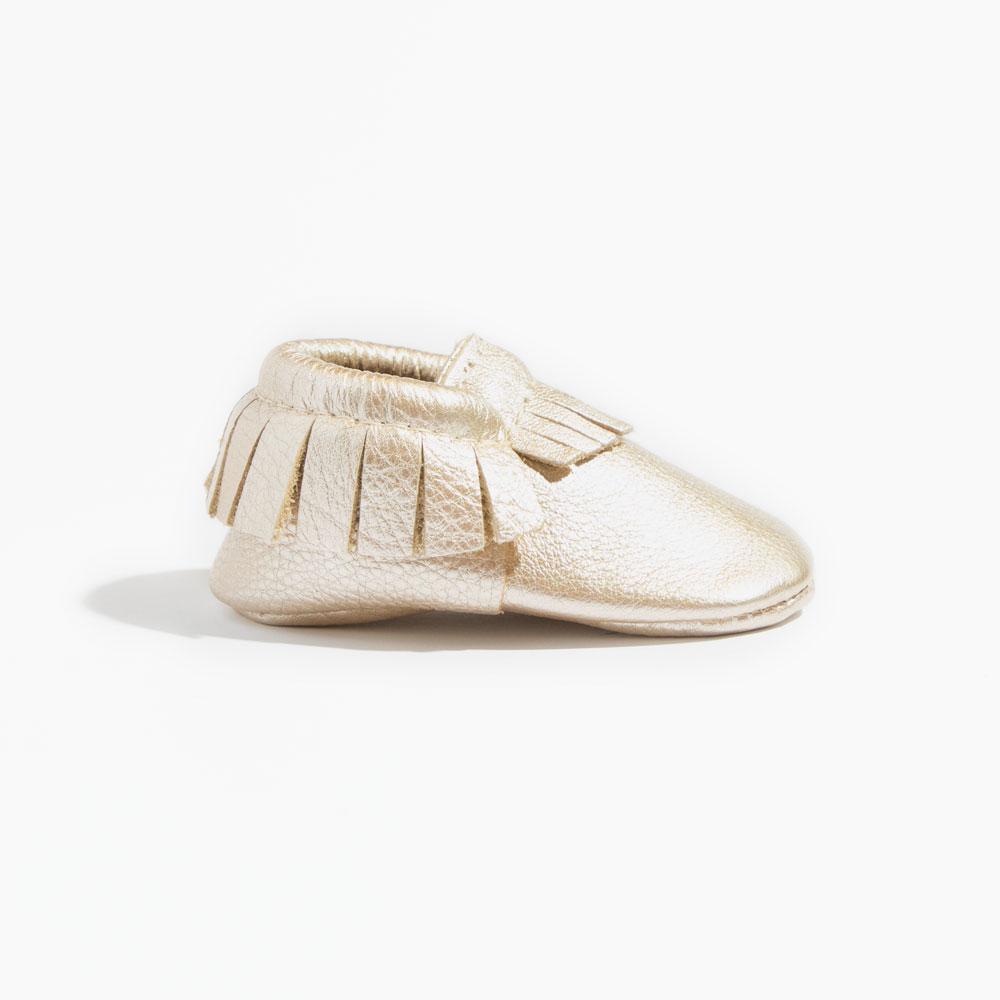 Platinum Moccasin Baby Shoe - Norani Baby