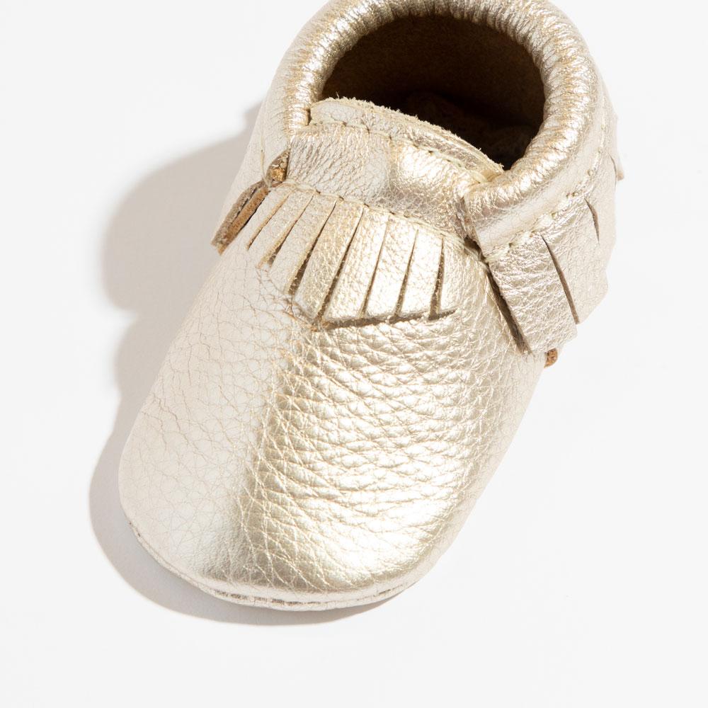 Platinum Moccasin Baby Shoe - Norani Baby