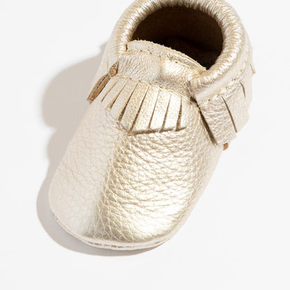 Platinum Moccasin Baby Shoe - Norani Baby