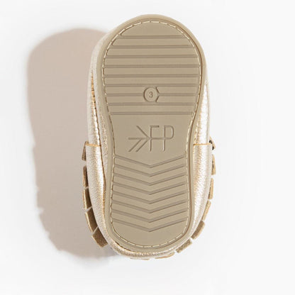 Platinum Moccasin Baby Shoe - Norani Baby