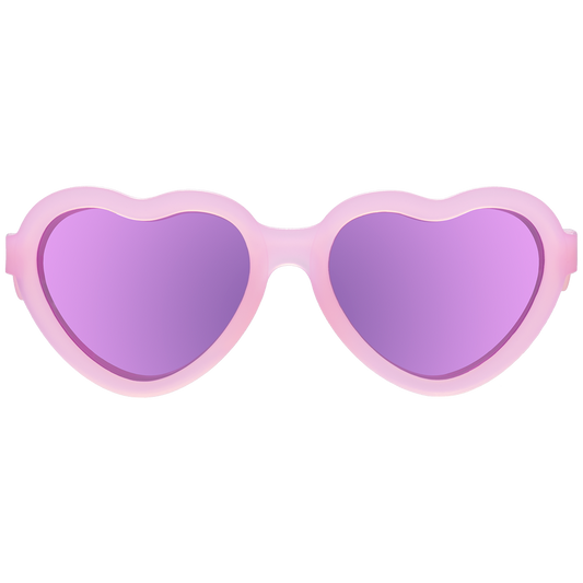 Frosted Pink Heart | Polarized Purple Mirrored Lenses