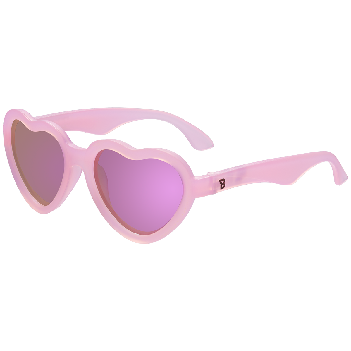 Frosted Pink Heart | Polarized Purple Mirrored Lenses
