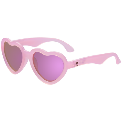 Frosted Pink Heart | Polarized Purple Mirrored Lenses