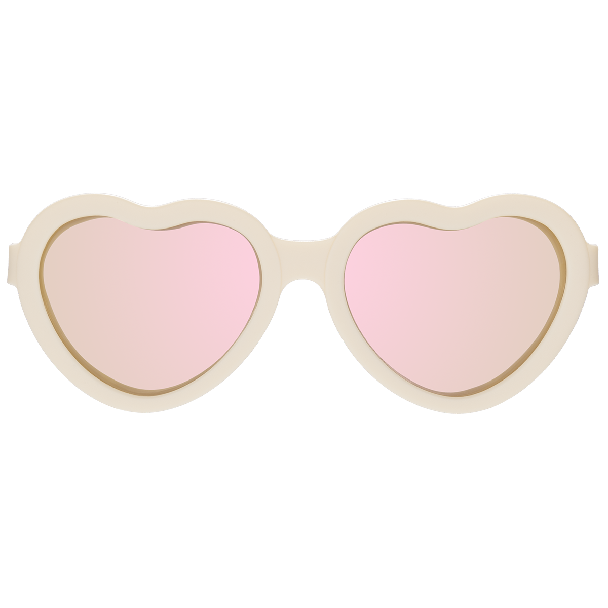 Sweet Cream Heart | Polarized Rose Gold Mirrored Lenses