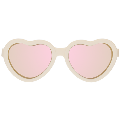 Sweet Cream Heart | Polarized Rose Gold Mirrored Lenses