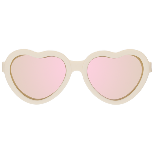 Sweet Cream Heart | Polarized Rose Gold Mirrored Lenses