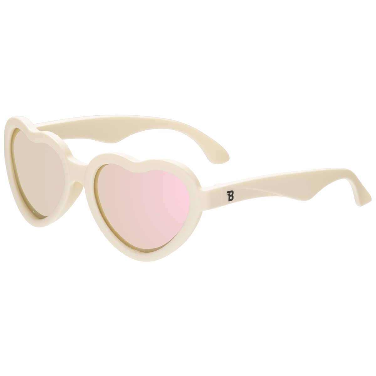 Sweet Cream Heart | Polarized Rose Gold Mirrored Lenses