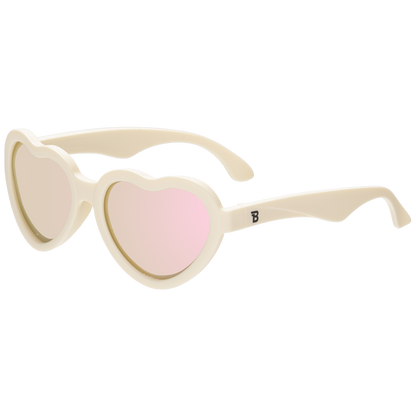 Sweet Cream Heart | Polarized Rose Gold Mirrored Lenses