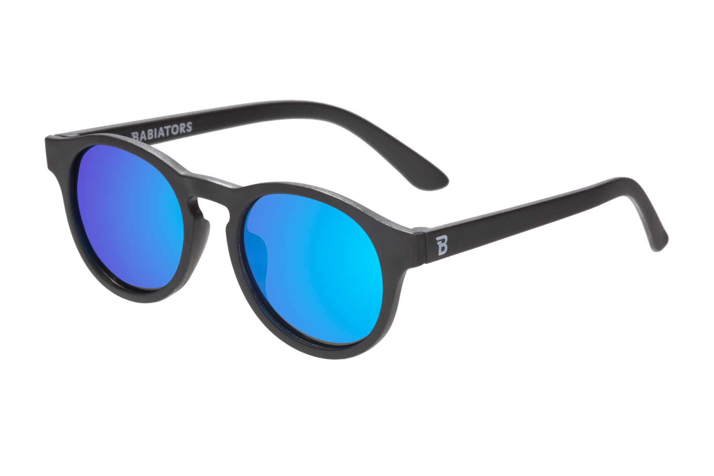 Jet Black Keyhole | Polarized Cobalt Blue Mirrored Lenses