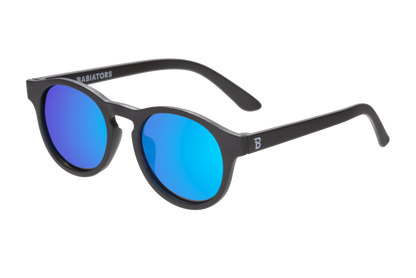 Jet Black Keyhole | Polarized Cobalt Blue Mirrored Lenses