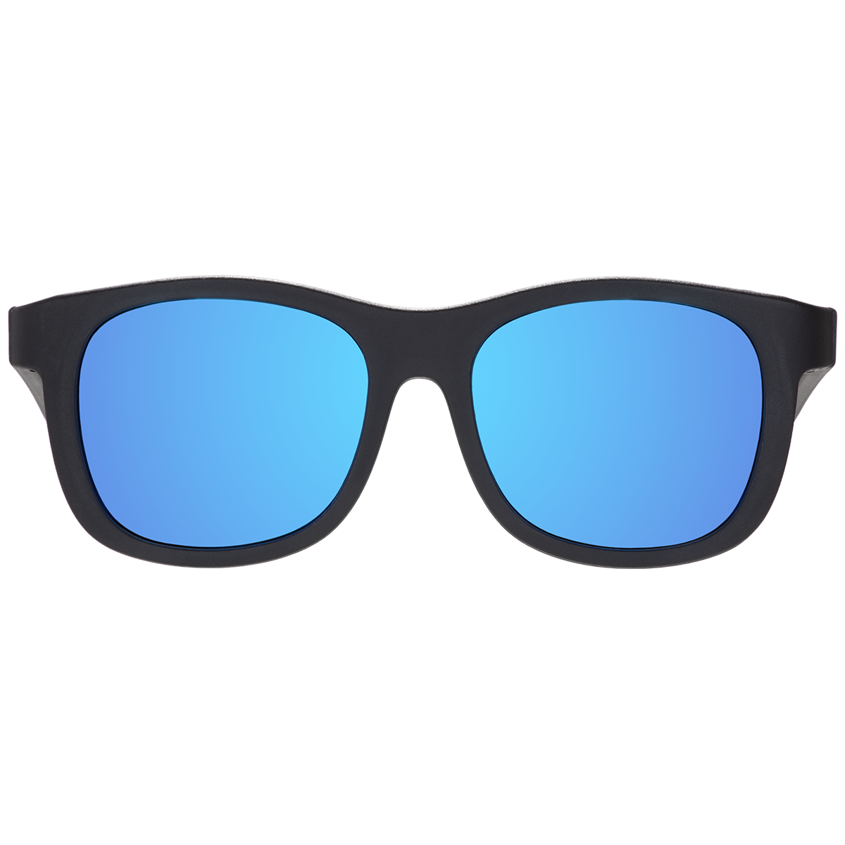 Jet Black Navigator | Polarized Cobalt Blue Mirrored Lenses