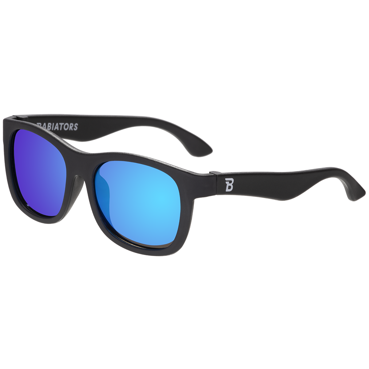Jet Black Navigator | Polarized Cobalt Blue Mirrored Lenses