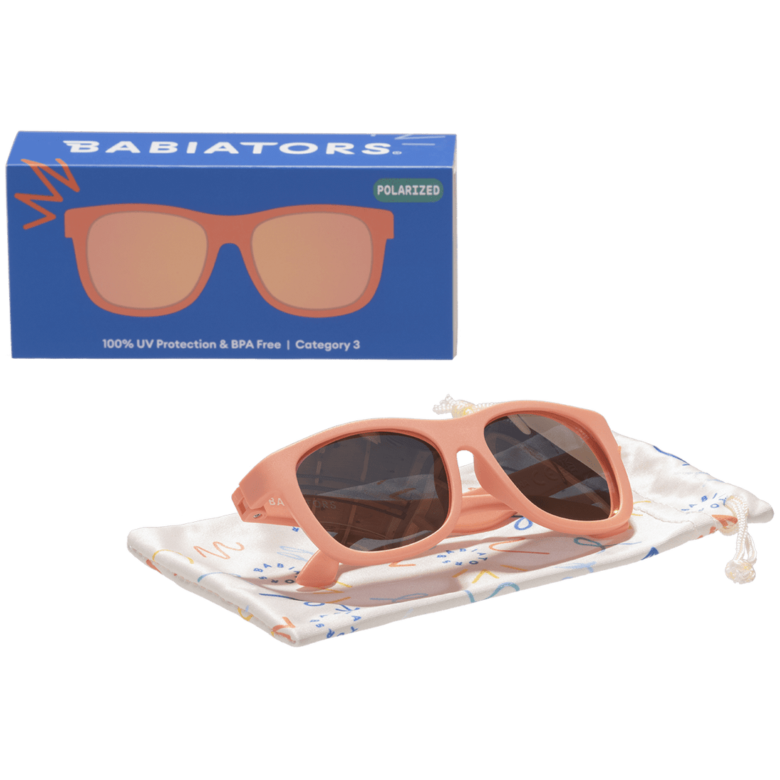 Perfectly Papaya Navigator | Polarized Peach Mirrored Lenses - Norani Baby