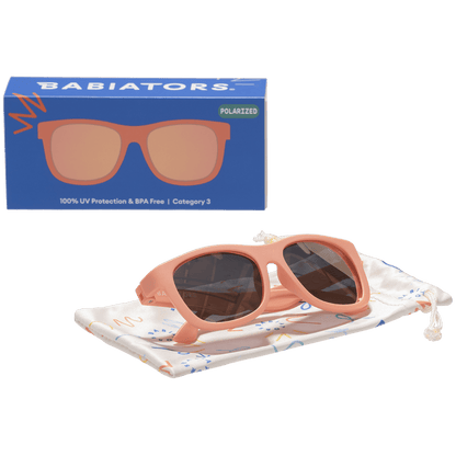 Perfectly Papaya Navigator | Polarized Peach Mirrored Lenses - Norani Baby