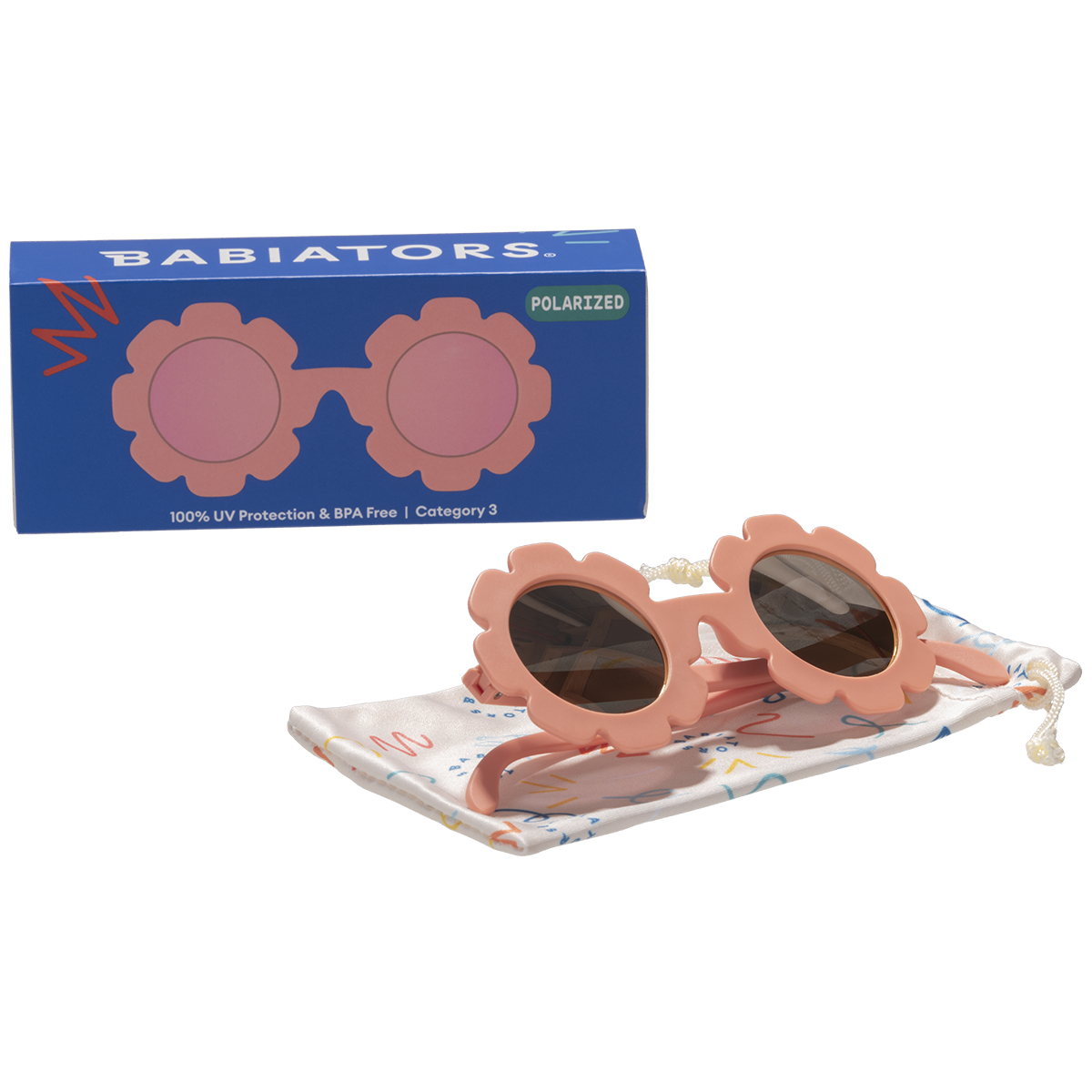 Peachy Keen Flower I Polarized Rose Gold Mirrored Lenses