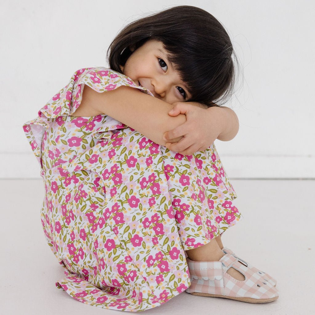 Melon Gingham Mary Jane Baby Shoe - Norani Baby