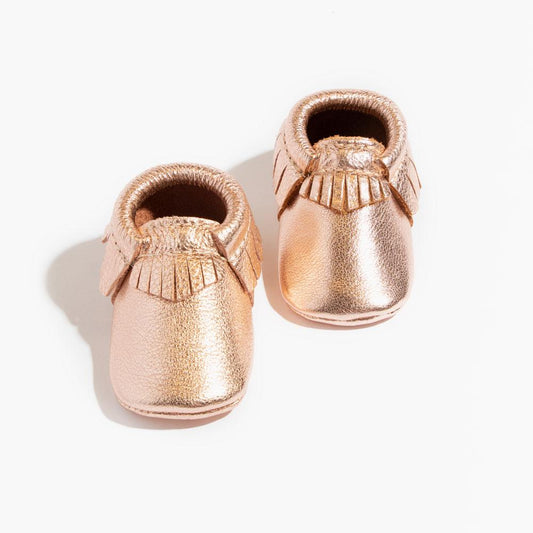 Rose Gold Moccasin Baby Shoe - Norani Baby