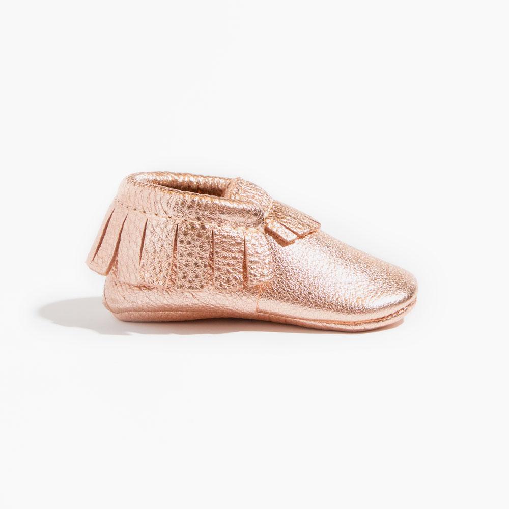Rose Gold Moccasin Baby Shoe - Norani Baby