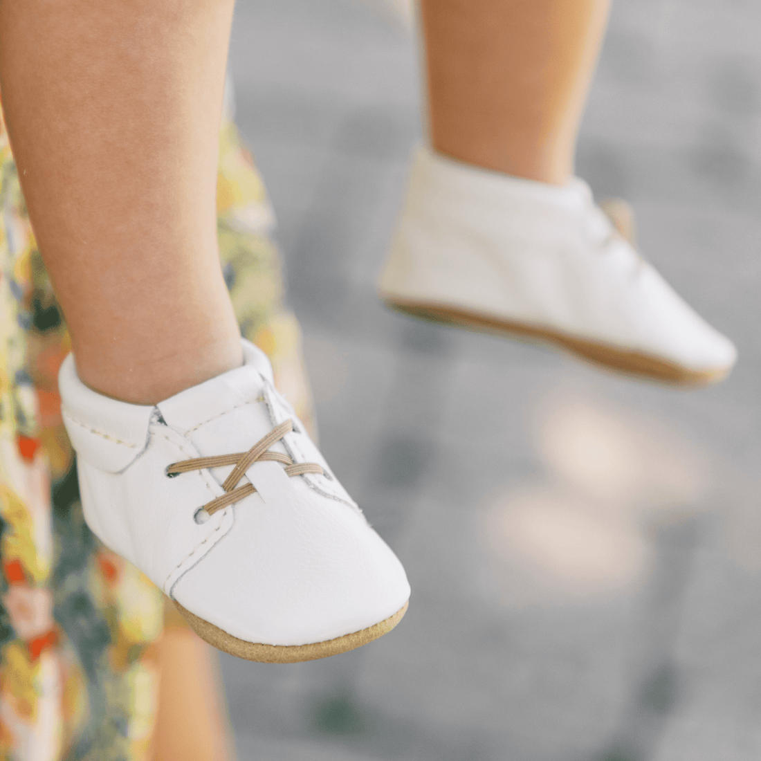 Toasted Bright White Oxford Baby Shoe - Norani Baby