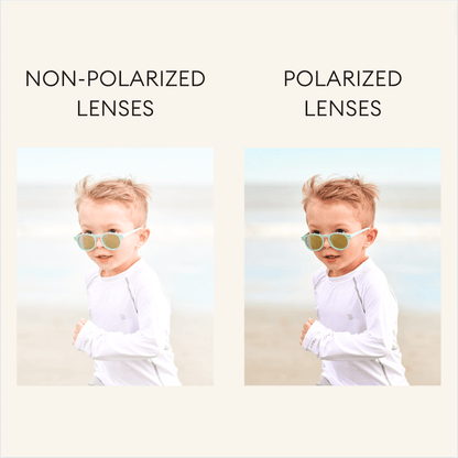 White Daisy Flower I Polarized Yellow Mirrored Lenses - Norani Baby