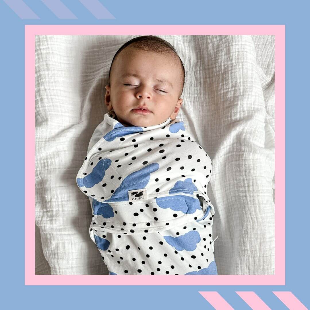 summer infant swaddle pod Snugababe Swaddle Sleep Pod - Blue Clouds